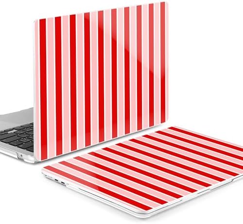 MEEgoodo for M5/M4/M3/M2 MacBook Air 15 inch Case 2026 2025 2024 2023, Case Fit Model (A3448/A3241/A3114/A2941) for MacBook Air 15.3 inch, Red&White Stripe - Image 3