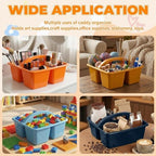 Kathfly 12 Pack Classroom Caddy Organizer with Handle Bulk, Blue Orange - Image 3