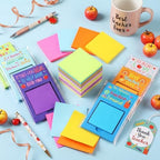 Motipuns 72 Pcs Teacher Gift Sticky Note Holder, Sticky Note, Vibrant Color - Image 5