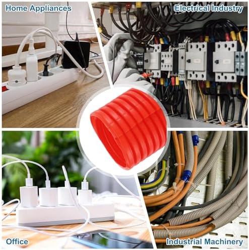 MECCANIXITY 1 1/2" 20ft Split Wire Loom Tubing w/Installation Tool Red - Image 6