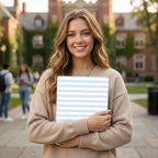 DONGKE Case for MacBook Pro 13 Inch (2026-2020 Models A2338 M2 M1/A2251/A2289), Blue & White Stripes Hard Shell Case with Keyboard Protector, Compatible with Retina Display and Touch Bar - Image 4