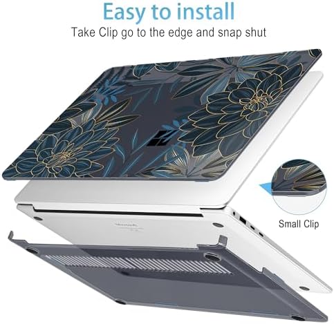Mektron Case for 13.8" Microsoft Surface Laptop 8/7 (2026/2024) Surface Laptop 13.8 Inch Cover Fits Model 2036, Keyboard Cover +Screen Protector +Dust Plugs, Dahlia Flower C035 - Image 3