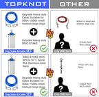 TOPKNOT Dog Tie Out Cable and Stake for Camping,360°Swivel Dog Run- No Tangle,with 20FT Heavy Duty Cable - Up to 150LBS,Ideal for Outdoor Camping - Image 3