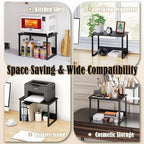 MARTY Countertop Organizer,17.1"x12.4", Cabinet Organizer Microwave Stand - Image 7