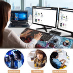 Keyboard Wrist Rest and Mouse Pad with Wrist Support Set Ergonomic Coaster,Memory Foam,Easy Typing Pain Relief,Large XL Desk Mat 31.5"x 11.8",Black and White Dragon - Image 7