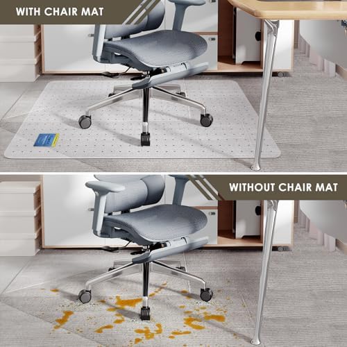 Azadx Heavy Duty Office Chair Mat for Carpet 36" x 48" Hard Material - Image 6