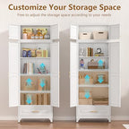 Polup Kitchen Pantry Cabinet, 90" Tall Metal Storage Cabinet with Doors - Image 5