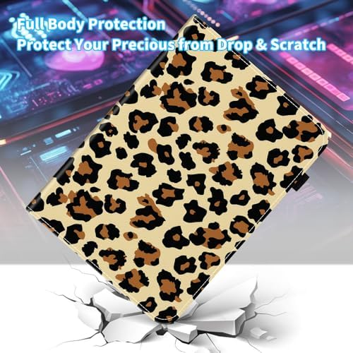 Case for Samsung Galaxy Tab S11 Ultra 14.6 Inch 2025(SM-X930/X936B),Card Slot PU Leather TPU Case Pen Holder Auto Wake Sleep,Leopard Print - Image 3