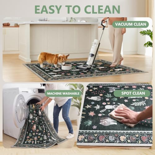 Office Chair Mat for Hardwood Floor & Tile Floor,48"X 60"-Colorful Animals - Image 5