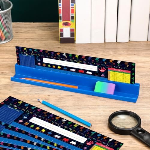 PerKoop 25 Pcs Classroom Desk Name Plates Holder Set - Image 2