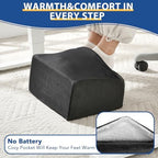 Foot Rest for Under Desk at Work, Adjustable Footrest for Office Chair & Gaming Chair,Ergonomic Footrest Pillow Desk Foot Stool with Washable Cover for Home, Airplane, Travel (Black) - Image 2