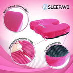 Sleepavo Office Chair Cushion, Seat Cushion for Tailbone Pain Relief Butt - Image 4