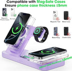 Dual Phone Foldable Wireless Charging Station for Apple, Couple&Family Use - Image 6