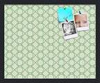 PinPix 21x17 inch Cork Bulletin Board. This Decorative Framed Pin Board Comes with Diamond Pattern in Green Design and Satin Black. Ideal for Home, Office Decor or School (PinPix-586) by PinPixBulletinBoards