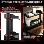 Clamp On Desk Shelf Organizer, 2-Tier Storage with Hooks - Image 6