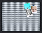 PinPix 20x15 inch Cork Bulletin Board. This Decorative Framed Pin Board Comes with Diamond Pattern in Grey and Blue Design and Satin Black. Ideal for Home, Office Decor or School (PinPix-227) by PinPixBulletinBoards