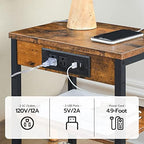 HOOBRO Side Tables with Charging Station, Small End Tables for Small Space - Image 5