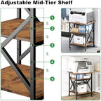 23.6"x23.6"x30.3" Printer Stand with Adjustable Storage Shelf - Image 6