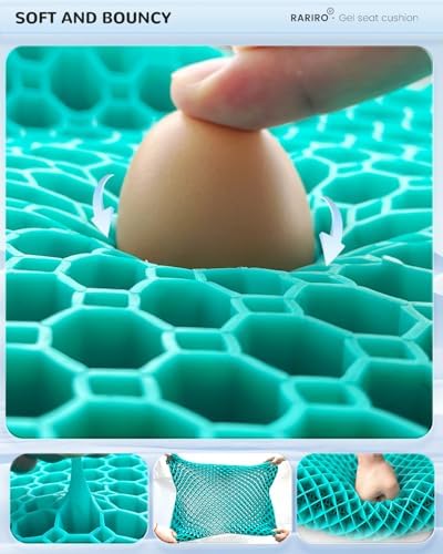 Breathable Honeycomb Gel Seat Cushion, Pressure Relief Cushion Long Sitting - Image 7