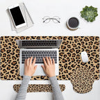Arttown Keyboard Mouse Pad Set, 4 in 1 Desk Mat Set Leopard Cheetah - Image 7