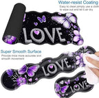 Desk Mat, Mouse Pad with Wrist Rest, 4-in-1 Large Mouse Pads for Desk, Ergonomic Mouse Pad and Keyboard Wrist Rest Gaming Keyboard Mat for Office,Heart Butterfly - Image 3