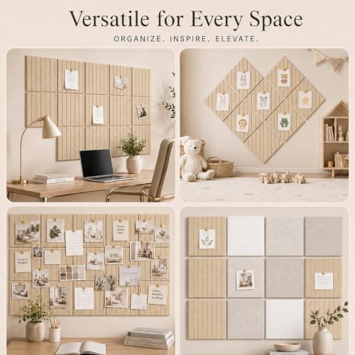 Stripe Felt Bulletin Board Tiles, Cork Board Alternative 48 x 36 in - Image 6