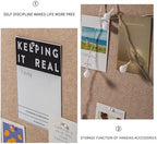 Foldable Large Bulletin Board, 60x36 Inches Cork Board Alternative, Large Felt Board Decorative Pin Board for Wall, Foldable Photo Board Self-Adhesive Vision Board with 36 Pushpins Khaki - Image 7