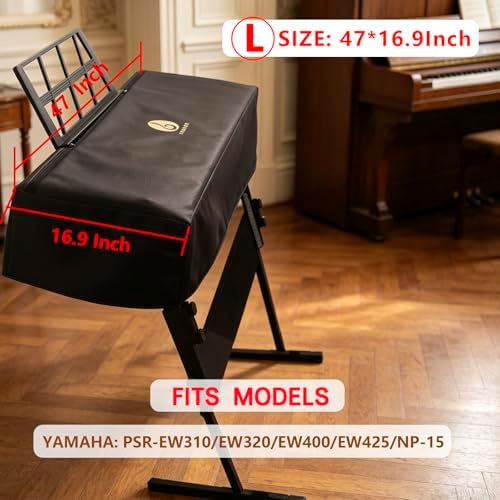 61 Key Keyboard Cover - Waterproof Dustproof Dust Cover with Fleece Lining, Pet-Friendly, Double Zipper Design FIT for YAMAHA YAMAHA: PSR-EW310 CASIO ROLAND KAWAI Electronic Piano Protection - Image 2