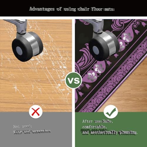 Office Chair Mat for Hardwood Floor Desk Chair Mat (Purple, 48“x60”) - Image 3