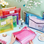 CUTHOLLOW Plastic Expandable File Organizer Folder(No Divider), 18Pcs Waterproof Transparent Document Holder Storage for Receipt/Paper/Bill/Taxes/Letter, Easy to Label A4 Size for School Office Home - Image 6