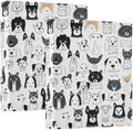 ALAZA Kawaii Puppy Print Dog 3 Ring Binder 1.5 Inch Three Ring Office Binders w/clipboard & 3 Pockets, Hold 200 Sheets, 1pc by ALAZA