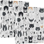 ALAZA Kawaii Puppy Print Dog 3 Ring Binder 1.5 Inch Three Ring Office Binders w/clipboard & 3 Pockets, Hold 200 Sheets, 1pc by ALAZA