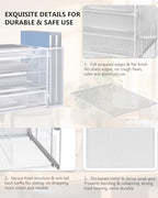 WALI Desk File Organizer, 4 Tier Desktop Paper Letter Tray Organizer with Drawer and 2 Pen Holders, Office Desk Accessories & Workspace Organizers for Office, Home Supplies(DO005DH-W), 1 Pack, White - Image 5