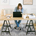 chakme Office Chair Mat for Hardwood Floor, 60"x45" Easy Glide Computer Desk Mat Protector for Rolling Chair Under Desk Rug Nonslip Backing, Machine Wash, (Boho) - Image 2