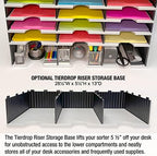 Ultimate Office TierDrop Desktop Organizer, 6 Compartment Sorter, 3-Wide - Image 4