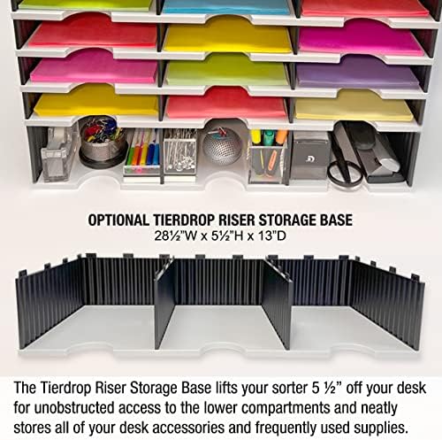 Ultimate Office TierDrop Desktop Organizer, 6 Compartment Sorter, 3-Wide - Image 4