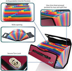 CNK Accordion File Folders with 24 Pockets Organizer for Document Paper Storage Folder Documents Expanding Binder Folio Pocket Receipt Filing Expandable Files Dividers Labels Letter Durable Handle - Image 4