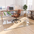 48"x72" Tempered Glass Office Chair Mat for Carpet & Hardwood Floor by Unknown
