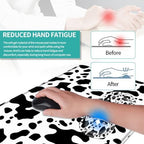 Keyboard Mouse Pad Set, Extended Gaming Mouse Pad+Ergonomics Keyboard Wrist Rest Support, Memory Foam, Easy Typing Pain Relief, 4Pcs XL Ultra Thick Desk Mat,Cute Cow Pattern - Image 5