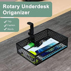 ROSYLINE Under Desk Storage Basket Hanging Drawer Tray, Clamp On Organizer - Image 2