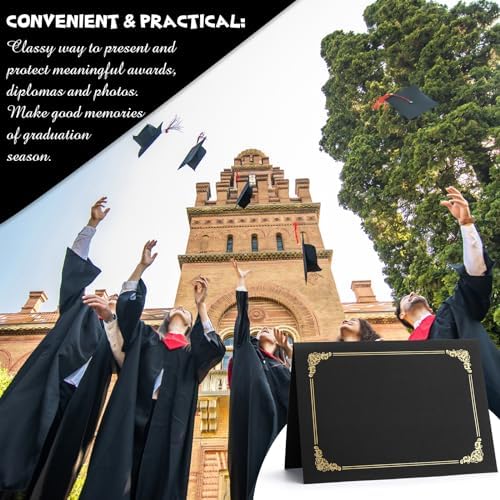Fainne 120 Pack Certificate Holders Bulk, Diploma Covers, Black - Image 6