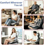 2-in-1 Memory Foam Seat Cushion with Lumbar Support, Office Chair, Gray - Image 6