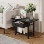 YAOHUOO 22"x15" Large Printer Stand with Drawer, 2-Tier Rolling Table Cart - Image 5