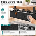 Fabric Under Desk Cable Management Tray 35.4” No Drill with Cable Ties - Image 5