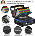 COLCASE Fireproof Document Box with Lock, Hard Fireproof Document Organizer - Image 4