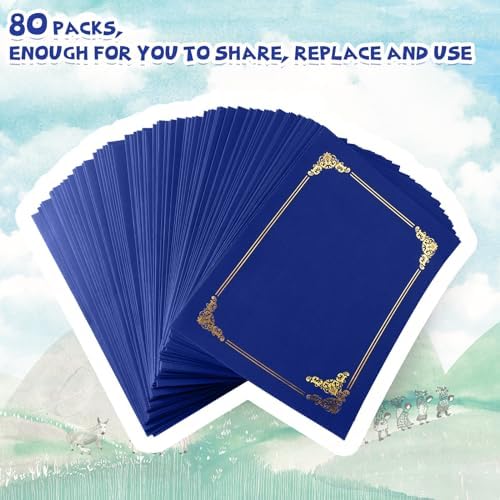 Fainne 80 Pcs Certificate Holders Diploma Holder, Royal Blue - Image 4