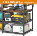 Dual‑Zoned 3D Printer Table with Filament Storage Rack for 2 Printers. - Image 7