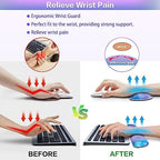 4-in-1 Mouse Pad with Wrist Rest Purple,35.4×15.7in Large Gaming Mouse Pad - Image 3