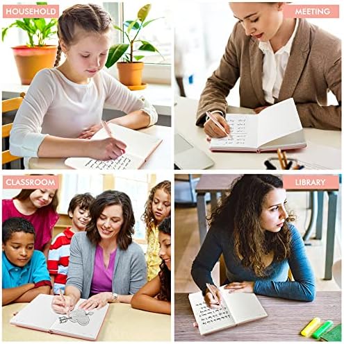 feela 5 Pack Notebooks Journals Bulk, Hardcover Classic Ruled Lined Journals with Pen Holder for Women Girls School Business Supplies, with 5 Black Pens, 120 GSM, 5.1”x8.3”, A5, Light Coral - Image 6