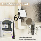 MAGIPEA Gooseneck Tablet Holder for Bed, Reinforced Flexible Arm Tablet Stand with 360° Rotation, Hands-Free Clamp Mount for 4.7–13" iPad, Kindle, Galaxy Tab, Switch - Image 5